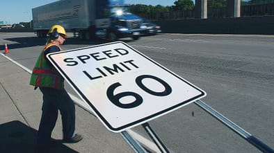 Tempolimit Speed Limit USA Amerika Verkehrsschild