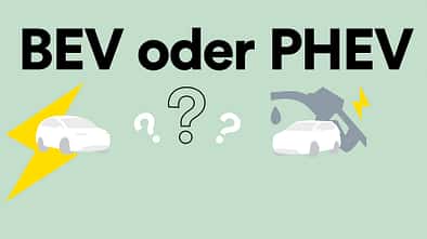 E-Auto vs. Plug-in-Hybrid BEV PHEV Entscheidungsbaum