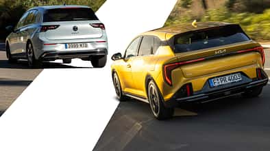 Kia K4 Fahrbericht VW Golf Collage Aufmacher