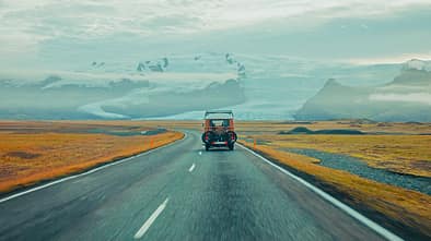 Island Straße Wohnmobil