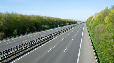 Autobahn leer
