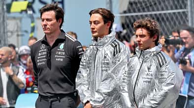 Toto Wolff - George Russell - Andrea Kimi Antonelli - Mercedes - Formel 1 - GP Miami 2026