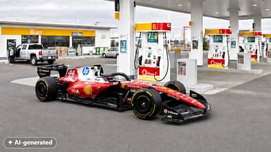 Ferrari - Shell-Tankstelle - AI Generated - 2026