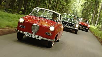 Goggomobil 250, Mercedes-Benz 250 SL und Ferrari 250 GT