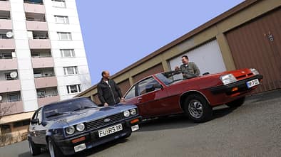 Ford Capri 2.3 S (Capri 78), Baujahr 1984; Opel Manta 2.0 L, Baujahr 1980
