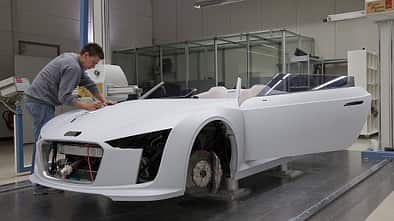Audi E-Tron Spyder, Werkstatt