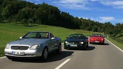 Alfa Romeo Spider 2.0 Twin Spark, MGF, Mercedes-Benz SLK 230 Kompressor