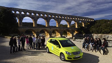 02/11 Mercedes F-Cell World Drive. 4.Etappe Lyon - Perpignan, Mercedes B-Klasse, Brennstoffzelle