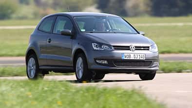 VW Polo 1.6 BiFuel, Frontansicht, Kurve