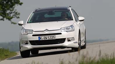 Citroen C5 HDi 200 Tourer by Carlsson, Frontansicht, Kurvenfahrt