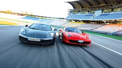 Ferrari 458 Italia, McLaren MP4-12C, Front