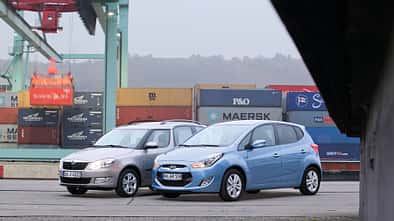 Hyundai ix20, Skoda Roomster 1.6 TDI