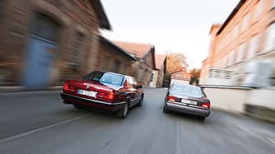 BMW 750 iL, Mercedes-Benz 600 SEL, Heckansicht