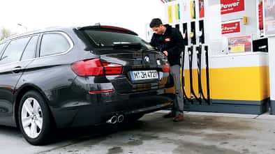 BMW 528i Touring, Tanken
