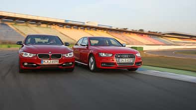 Audi S4 3.0 TFSI, BMW 335i Sport Line, Frontansicht