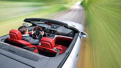 Mercedes SL 350, Draufsicht, Cockpit