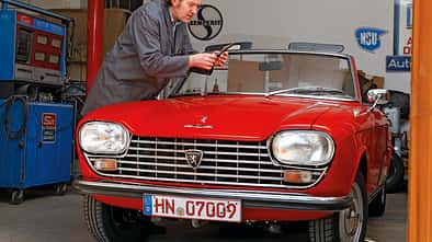 Peugeot 204 Cabriolet, Front, Windschutzscheibe