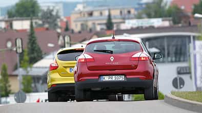 Ford Focus 1.0 Ecoboost, Renault Mégane TCe 130, Heckansicht