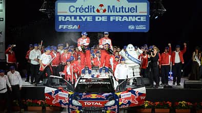 Rallye Frankreich Sebastien Loeb Podium 2012