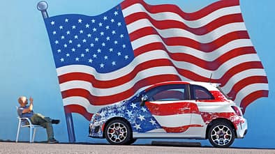 Fiat 500, Flagge, USA