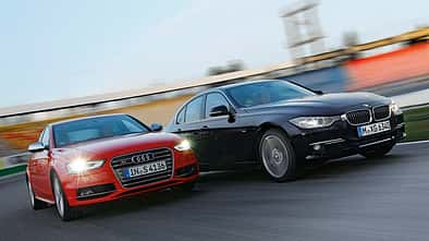 Audi S4 3.0 TFSI, BMW 335i x-Drive Luxury Line, Frontansicht