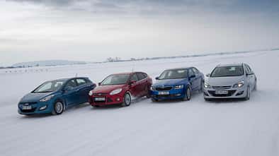 Skoda Octavia, Ford Focus, Hyundai i30, Opel Astra, Frontansicht