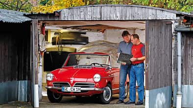 NSU Wankel-Spider, Frontansicht, Garage