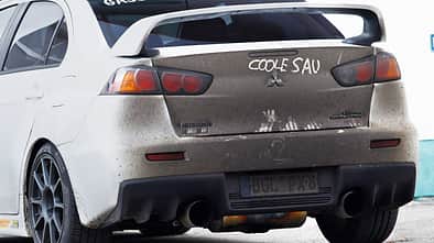 Gassner-Mitsubishi Evo hg500r, Heckansicht, Heckspoiler