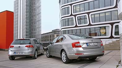 Skoda Octavia, VW Golf, Heckansicht