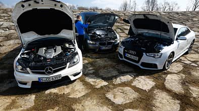 Audi RS 5, BMW M3, Mercedes C 63 AMG, Motoren