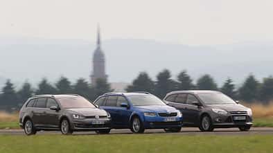 Ford Focus Turnier 2.0 TDCi, Skoda Octavia Combi 2.0 TDI, VW Golf Variant 2.0 TDI