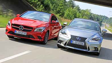 Mercedes CLA 250, Lexus IS 300h, Frontansicht