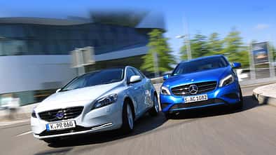 Mercedes A 180, Volvo V40 T2, Frontansicht