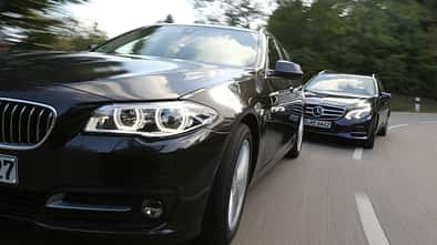 BMW 518d Touring, Mercedes E 200 CDI T, Frontansicht