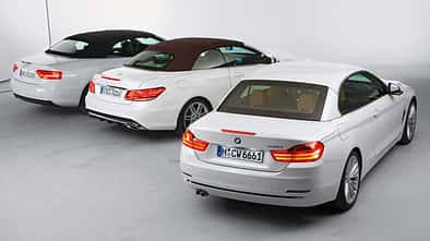 BMW Vierer Cabrio, Audi A5 Cabrio, Mercedes E-Klasse Cabrio, Heckansicht