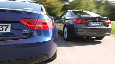 Audi A5 Coupé 2.0 TDI Quattro, BMW 420d, Frontansicht