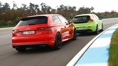 MTM-Audi S3, Heico-Volvo V40 T5 HPC, Kurvenfahrt