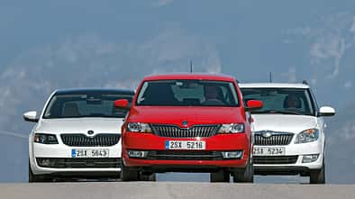 Fabia Combi 1.2 TSI, Octavia 1.2 TSI, Rapid SB 1.2 TSI, Frontansicht