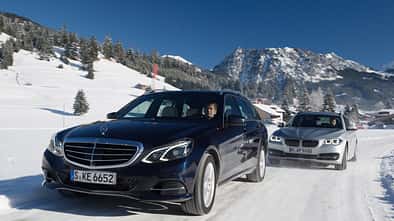 BMW 525d Touring xDrive, Mercedes E 250 CDI T 4matic, Frontansicht
