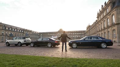Rolls-Royce Ghost, Bentley Flying Spur, Range Rover 5.0 V8 SC, Seitenansicht