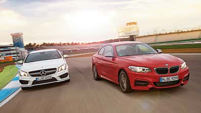 BMW M235i, Mercedes CLA 45 AMG, Frontansicht
