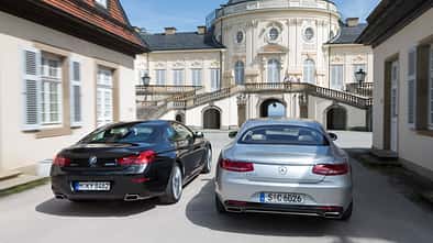 BMW 650i Coupé, Mercedes S 500 4Matic Coupé, Heckansicht