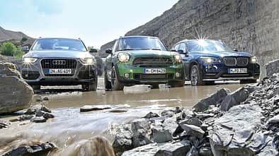 Audi Q3, BMW X1, Mini Countryman, Frontansicht