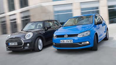 Mini One D, VW Polo 1.4 TDI Blue Motion, Frontansicht