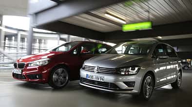 BMW Zweier Active Tourer, VW Golf Sportsvan 2.0 TDI, 