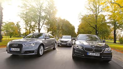 Audi A6, BMW Fünfer, Mercedes E-Klasse
