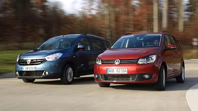 Dacia Lodgy dCi 110, VW Touran 1.6 TDI BMT, Frontansicht