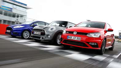 VW Polo GTI, Ford Fiesta ST, Mini Cooper S, Frontansicht