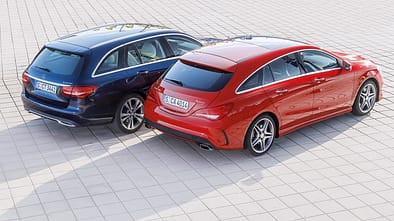 Mercedes CLA Shooting Brake, Mercedes C-Klasse T-Modell, Draufsicht