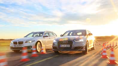 Audi A6 Avant 2.0 TDI Ultra, BMW 520d Touring, Frontansicht